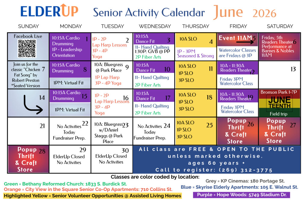 2026 June Activity Calendar
